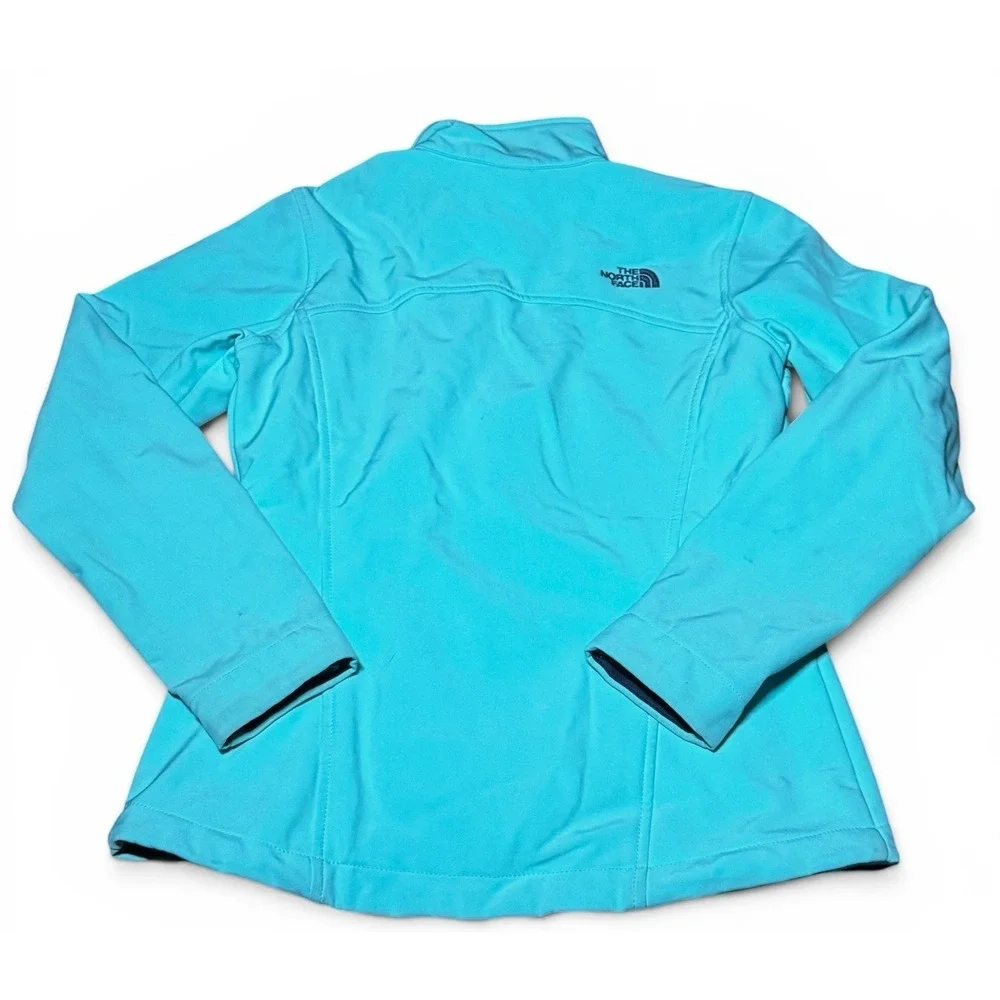 The North‎ Face Womens Small Aqua Soft Shell Full Zip Jacket Coat